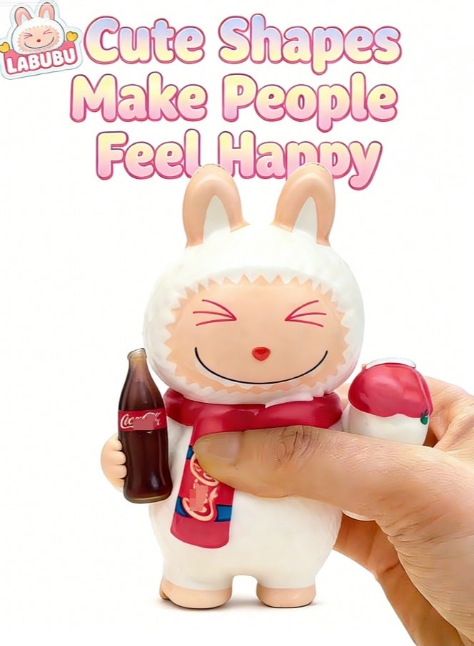 LABUBU C patten Squishy Toys, Novelty Decompress Toys, Squeeze Stress Ball Pinch Cute Sensory Toys for Relieving Fidget Rising Character Shaped Novelty Things Birthdays Cosplay Party Opp Packaging Gift Decorations - Image 1